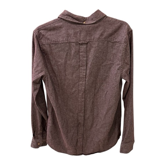 Ben Sherman Men’s maroon Twill Flannel Button Down Long Sleeve shirt Medium - Picture 8 of 11